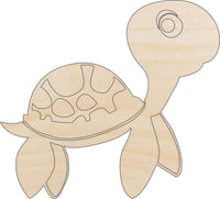 Turtle Wood Craft Shape - Laser Cut Baltic Birch Unfinished DIY Wood Art Supplies SEA21 - The Wood Shape Store