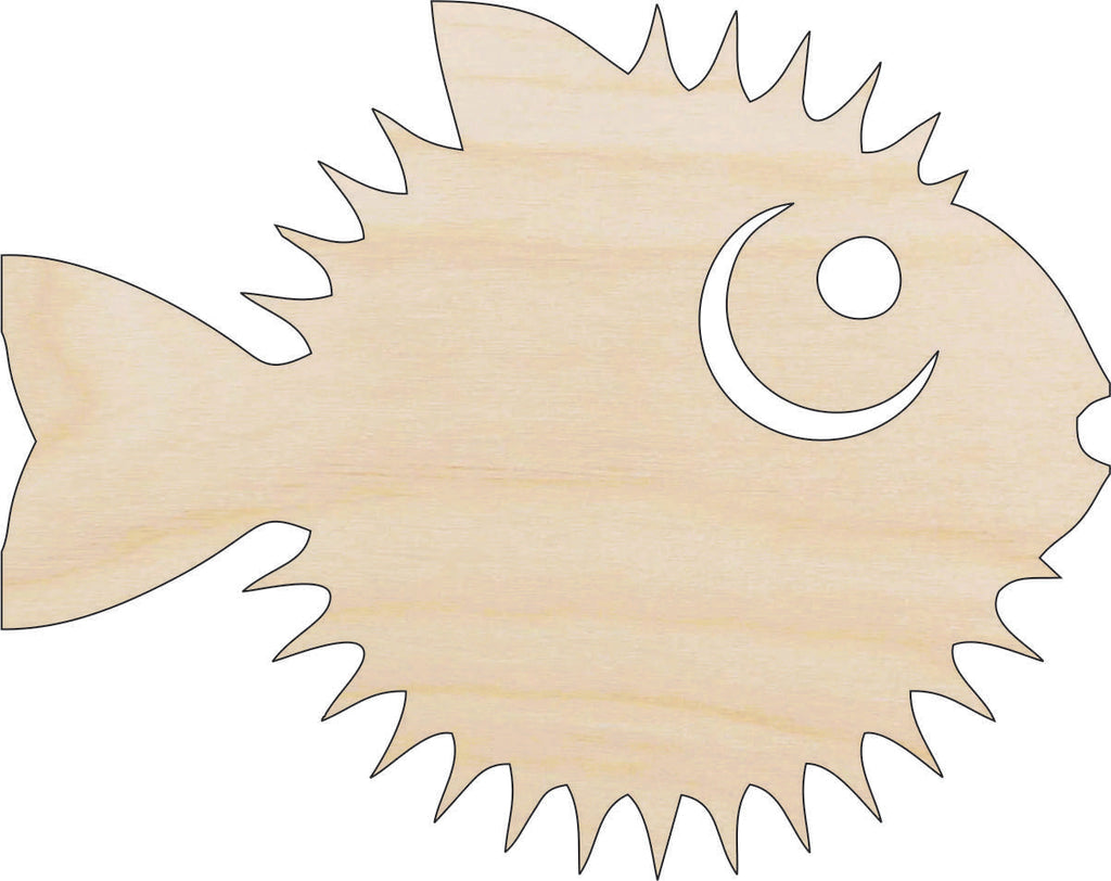 Puffer Fish - Laser Cut Wood Shape SEA26
