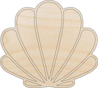 Shell Wood Craft Shape - Laser Cut Baltic Birch Unfinished DIY Wood Art Supplies SEA30 - The Wood Shape Store