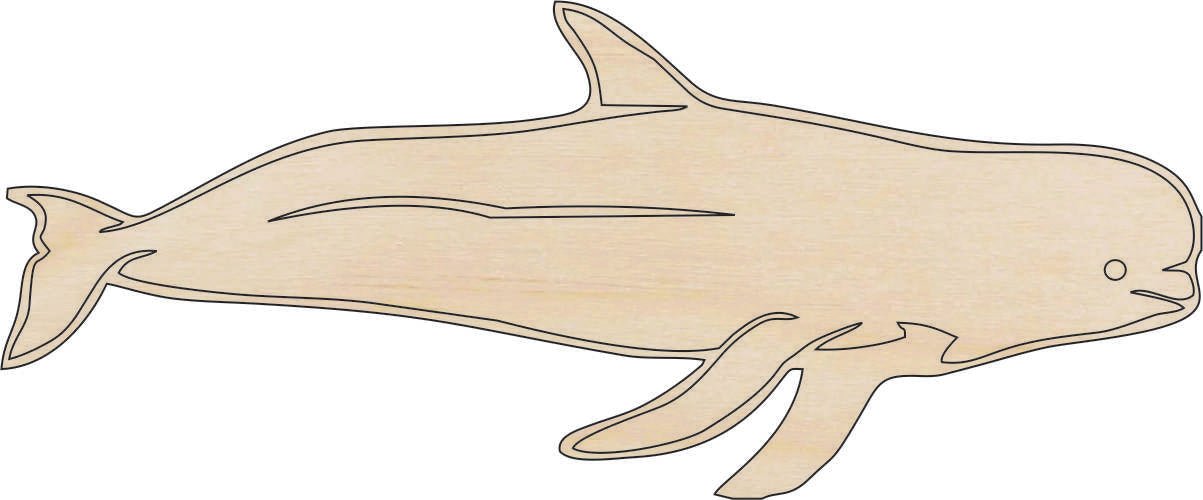 Whale Wood Craft Shape - Laser Cut Baltic Birch Unfinished DIY Wood Art Supplies SEA33 - The Wood Shape Store