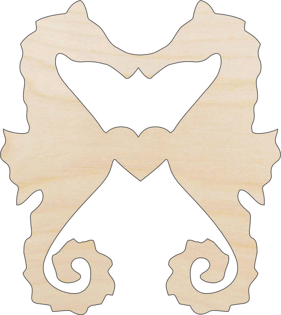 Seahorse - Laser Cut Out Unfinished Wood Craft Shape SEA37