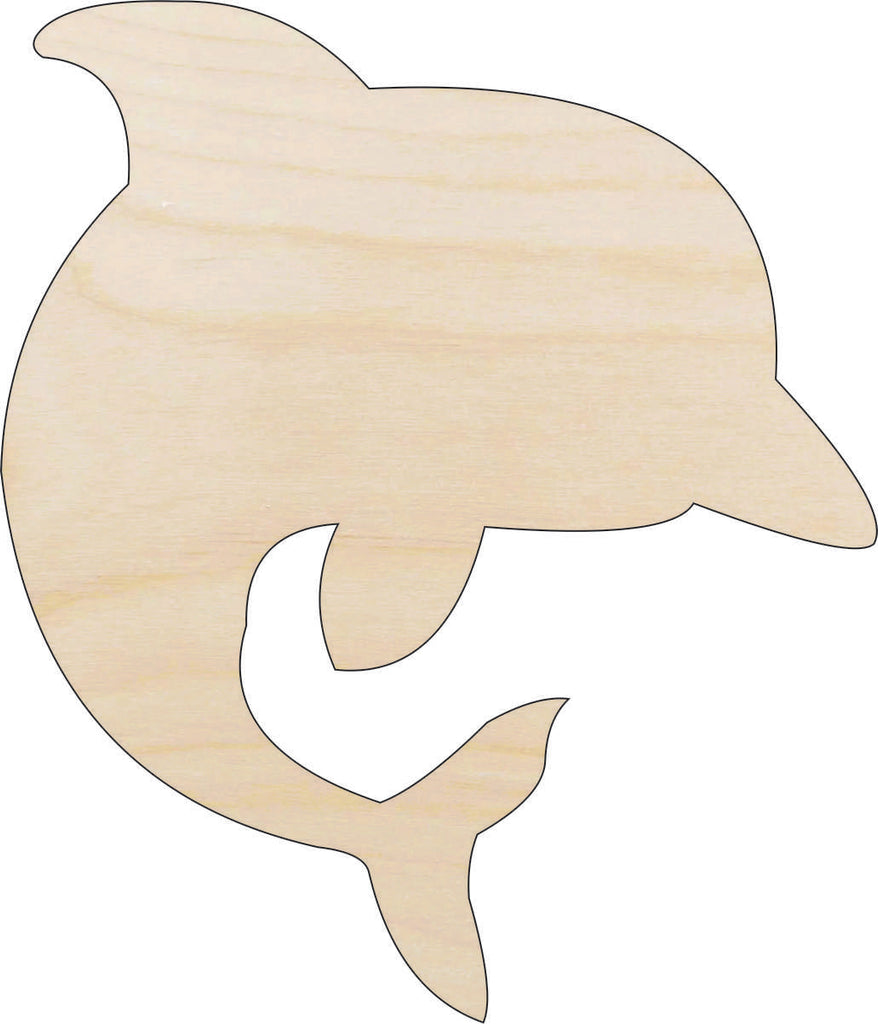 Dolphin - Laser Cut Out Unfinished Wood Craft Shape SEA45