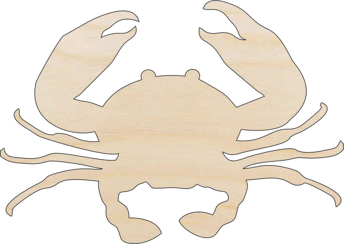 Crab - Laser Cut Out Unfinished Wood Craft Shape SEA48 Crab - Laser Cut Out Unfinished Wood Craft Shape SEA48