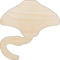 Stingray Wood Craft Shape - Laser Cut Baltic Birch Unfinished DIY Wood Art Supplies SEA50 - The Wood Shape Store