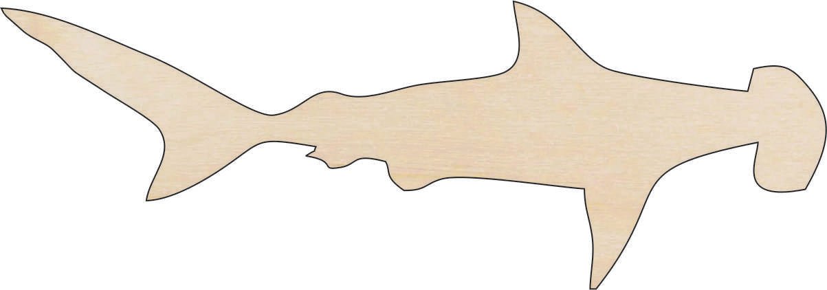 Shark Wood Craft Shape - Laser Cut Baltic Birch Unfinished DIY Wood Art Supplies SEA51 - The Wood Shape Store