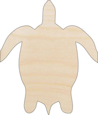 Sea Turtle Wood Craft Shape - Laser Cut Baltic Birch Unfinished DIY Wood Art Supplies SEA55 - The Wood Shape Store