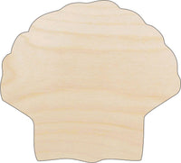 Shell Wood Craft Shape - Laser Cut Baltic Birch Unfinished DIY Wood Art Supplies SEA58 - The Wood Shape Store