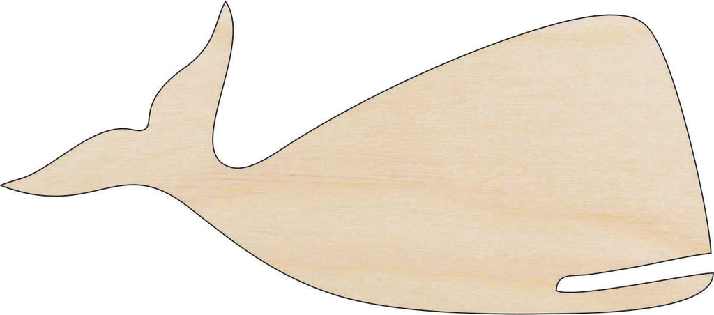 Whale - Laser Cut Out Unfinished Wood Craft Shape SEA59