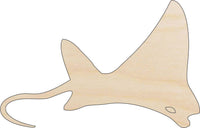 Stingray Wood Craft Shape - Laser Cut Baltic Birch Unfinished DIY Wood Art Supplies SEA64 - The Wood Shape Store