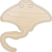 Stingray Wood Craft Shape - Laser Cut Baltic Birch Unfinished DIY Wood Art Supplies SEA65 - The Wood Shape Store