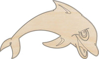 Dolphin Wood Craft Shape - Laser Cut Baltic Birch Unfinished DIY Wood Art Supplies SEA79 - The Wood Shape Store