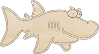 Shark Wood Craft Shape - Laser Cut Baltic Birch Unfinished DIY Wood Art Supplies SEA82 - The Wood Shape Store