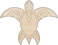Sea Turtle Wood Craft Shape - Laser Cut Baltic Birch Unfinished DIY Wood Art Supplies SEA83 - The Wood Shape Store