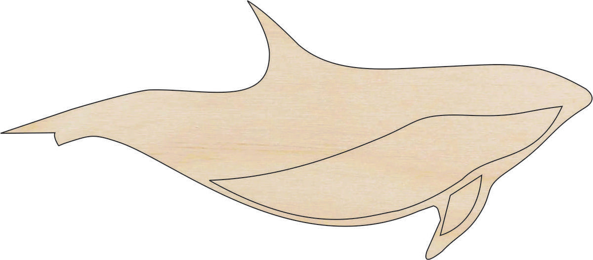 Dolphin - Laser Cut Out Unfinished Wood Craft Shape SEA90