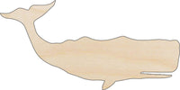 Whale Wood Craft Shape - Laser Cut Baltic Birch Unfinished DIY Wood Art Supplies SEA96 - The Wood Shape Store