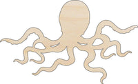 Octopus Wood Craft Shape - Laser Cut Baltic Birch Unfinished DIY Wood Art Supplies SEA97 - The Wood Shape Store