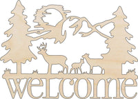 Deer Wood Craft Shape - Laser Cut Baltic Birch Unfinished DIY Wood Art Supplies SGN102 - The Wood Shape Store