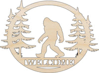 Bigfoot Wood Craft Shape - Laser Cut Baltic Birch Unfinished DIY Wood Art Supplies SGN103 - The Wood Shape Store