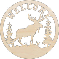 Moose Wood Craft Shape - Laser Cut Baltic Birch Unfinished DIY Wood Art Supplies SGN107 - The Wood Shape Store
