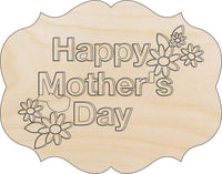 Mothers Day Wood Craft Shape - Laser Cut Baltic Birch Unfinished DIY Wood Art Supplies SGN119 - The Wood Shape Store