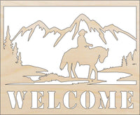 Cowboy Wood Craft Shape - Laser Cut Baltic Birch Unfinished DIY Wood Art Supplies SGN11 - The Wood Shape Store