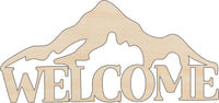 Welcome Sign Wood Craft Shape - Laser Cut Baltic Birch Unfinished DIY Wood Art Supplies SGN122 - The Wood Shape Store