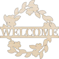 Wreath Wood Craft Shape - Laser Cut Baltic Birch Unfinished DIY Wood Art Supplies SGN124 - The Wood Shape Store