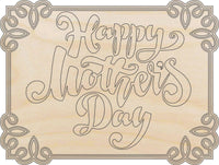 Mothers Day Wood Craft Shape - Laser Cut Baltic Birch Unfinished DIY Wood Art Supplies SGN127 - The Wood Shape Store
