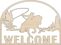 Cowboy Wood Craft Shape - Laser Cut Baltic Birch Unfinished DIY Wood Art Supplies SGN15 - The Wood Shape Store