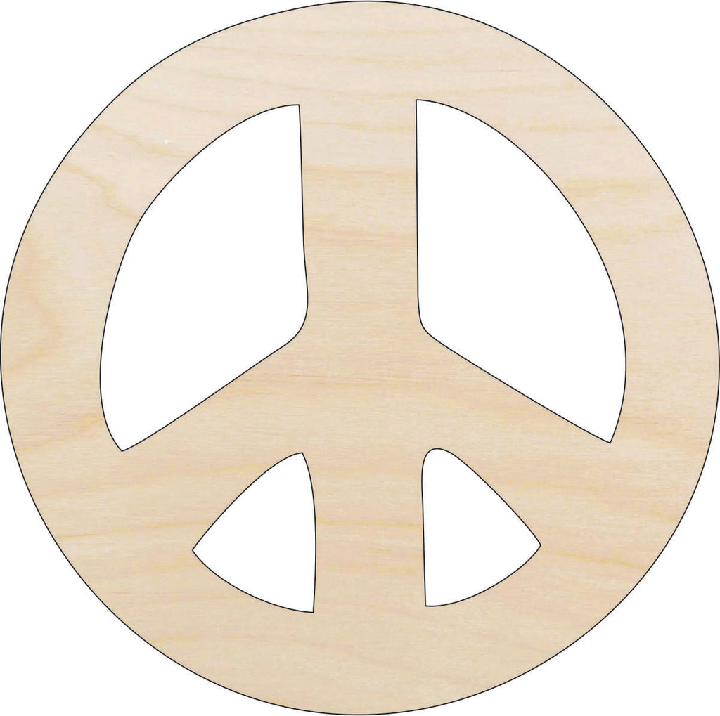 Peace Sign - Laser Cut Wood Shape SGN1