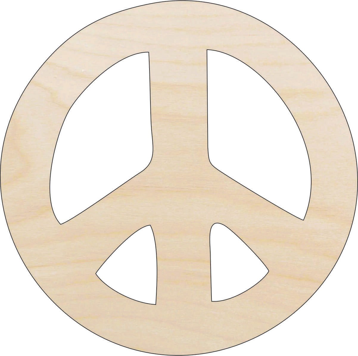Peace Wood Craft Shape - Laser Cut Baltic Birch Unfinished DIY Wood Art Supplies SGN1 - The Wood Shape Store