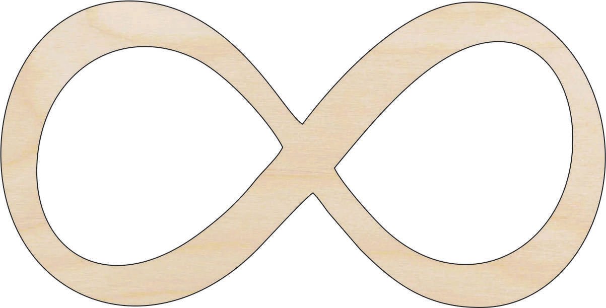 Infinity Wood Craft Shape - Laser Cut Baltic Birch Unfinished DIY Wood Art Supplies SGN24 - The Wood Shape Store