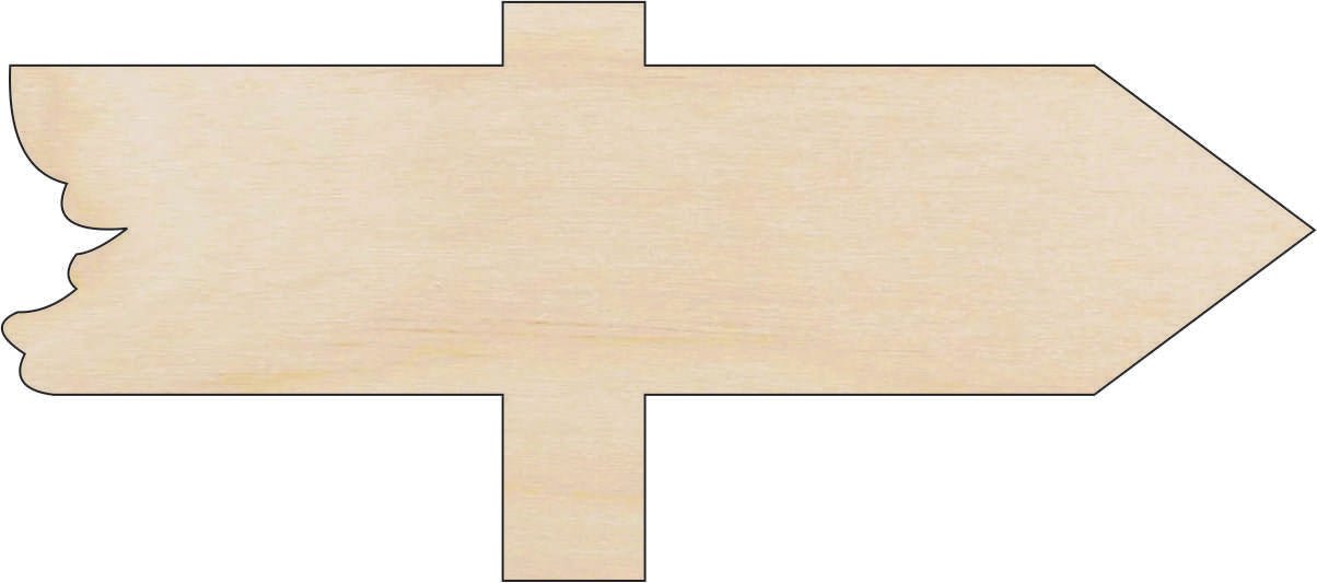 Sign Wood Craft Shape - Laser Cut Baltic Birch Unfinished DIY Wood Art Supplies SGN31 - The Wood Shape Store
