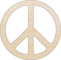 Peace Wood Craft Shape - Laser Cut Baltic Birch Unfinished DIY Wood Art Supplies SGN34 - The Wood Shape Store