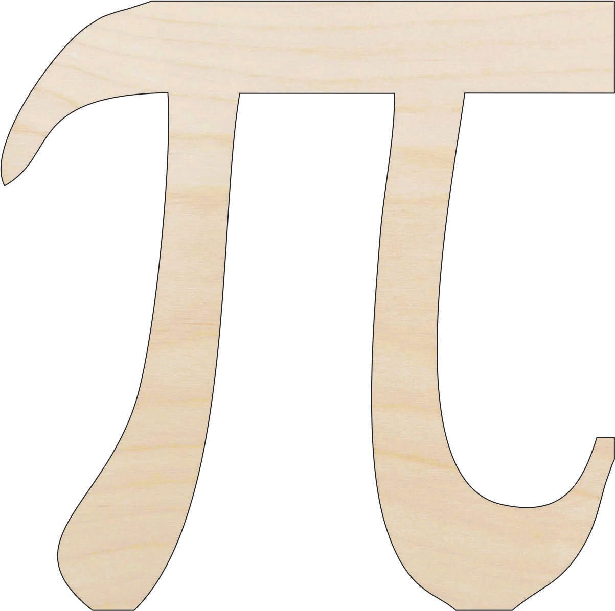 PI Wood Craft Shape - Laser Cut Baltic Birch Unfinished DIY Wood Art Supplies SGN35 - The Wood Shape Store