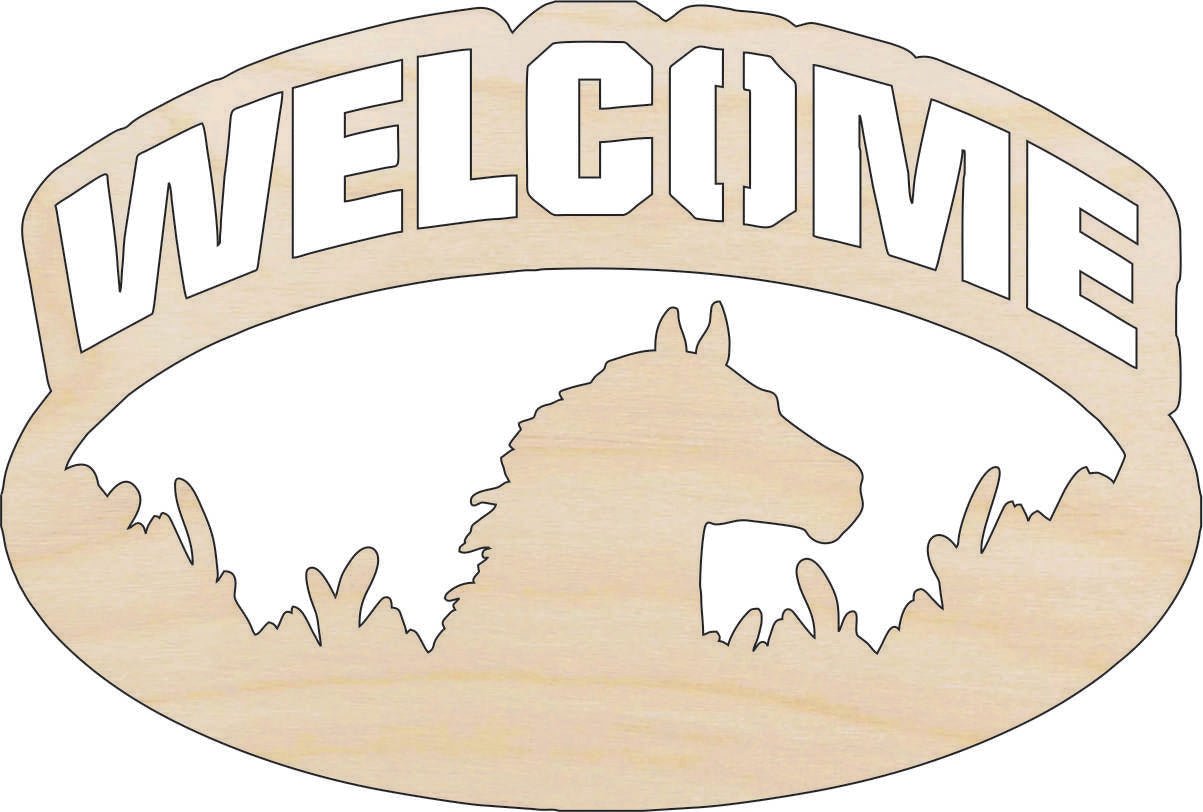 Horse Wood Craft Shape - Laser Cut Baltic Birch Unfinished DIY Wood Art Supplies SGN42 - The Wood Shape Store