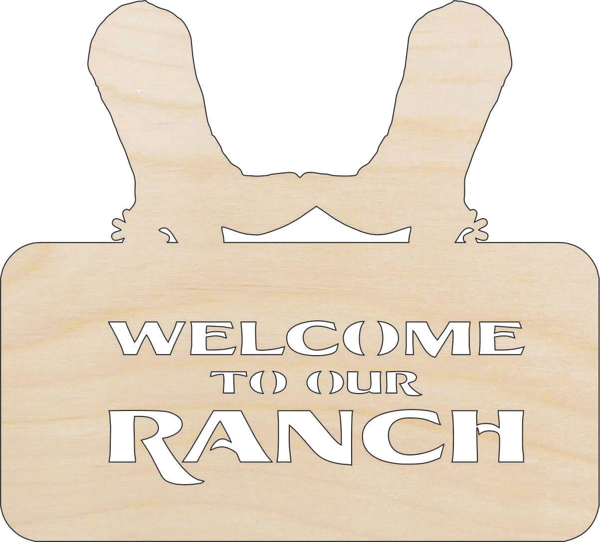 Ranch Wood Craft Shape - Laser Cut Baltic Birch Unfinished DIY Wood Art Supplies SGN44 - The Wood Shape Store