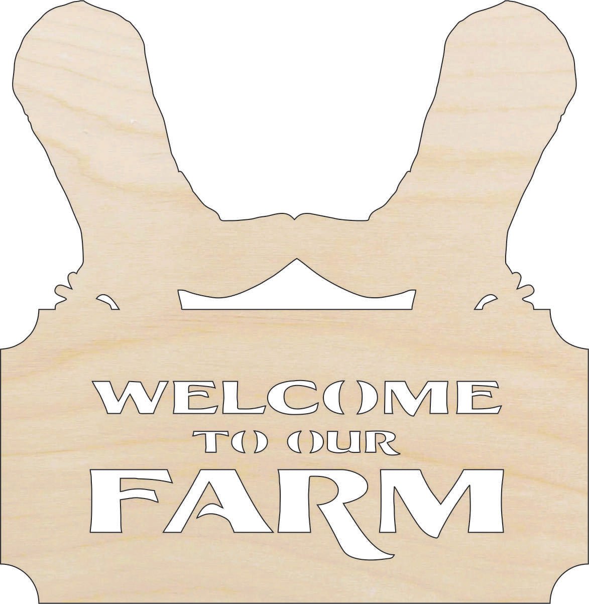 Farm Wood Craft Shape - Laser Cut Baltic Birch Unfinished DIY Wood Art Supplies SGN45 - The Wood Shape Store