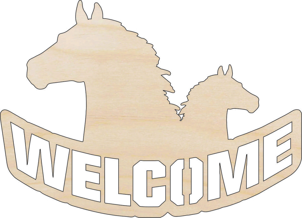 Welcome Sign - Laser Cut Wood Shape SGN46