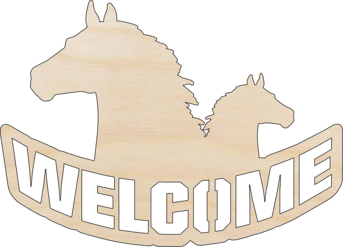 Horse Wood Craft Shape - Laser Cut Baltic Birch Unfinished DIY Wood Art Supplies SGN46 - The Wood Shape Store