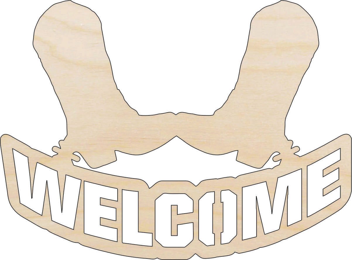 Cowboy Wood Craft Shape - Laser Cut Baltic Birch Unfinished DIY Wood Art Supplies SGN47 - The Wood Shape Store