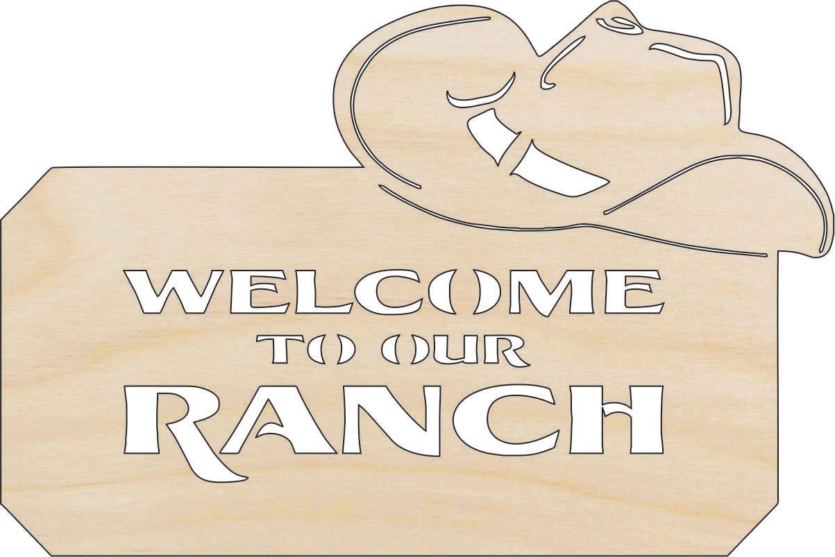 Ranch Wood Craft Shape - Laser Cut Baltic Birch Unfinished DIY Wood Art Supplies SGN49 - The Wood Shape Store