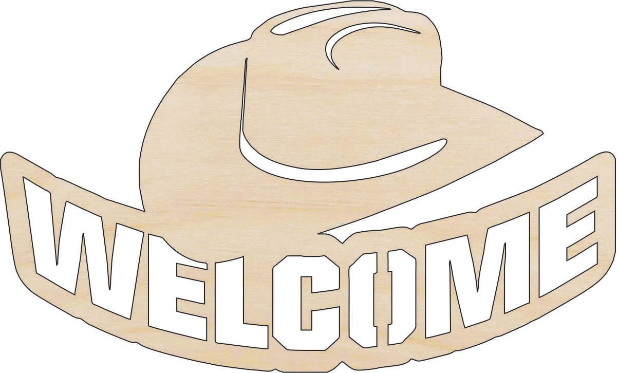 Cowboy Wood Craft Shape - Laser Cut Baltic Birch Unfinished DIY Wood Art Supplies SGN50 - The Wood Shape Store