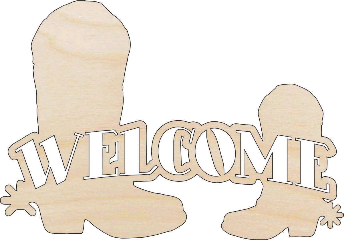 Cowboy Wood Craft Shape - Laser Cut Baltic Birch Unfinished DIY Wood Art Supplies SGN52 - The Wood Shape Store