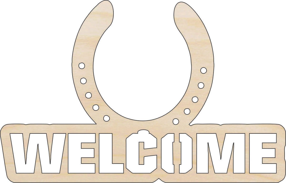Horseshoe Wood Craft Shape - Laser Cut Baltic Birch Unfinished DIY Wood Art Supplies SGN53 - The Wood Shape Store
