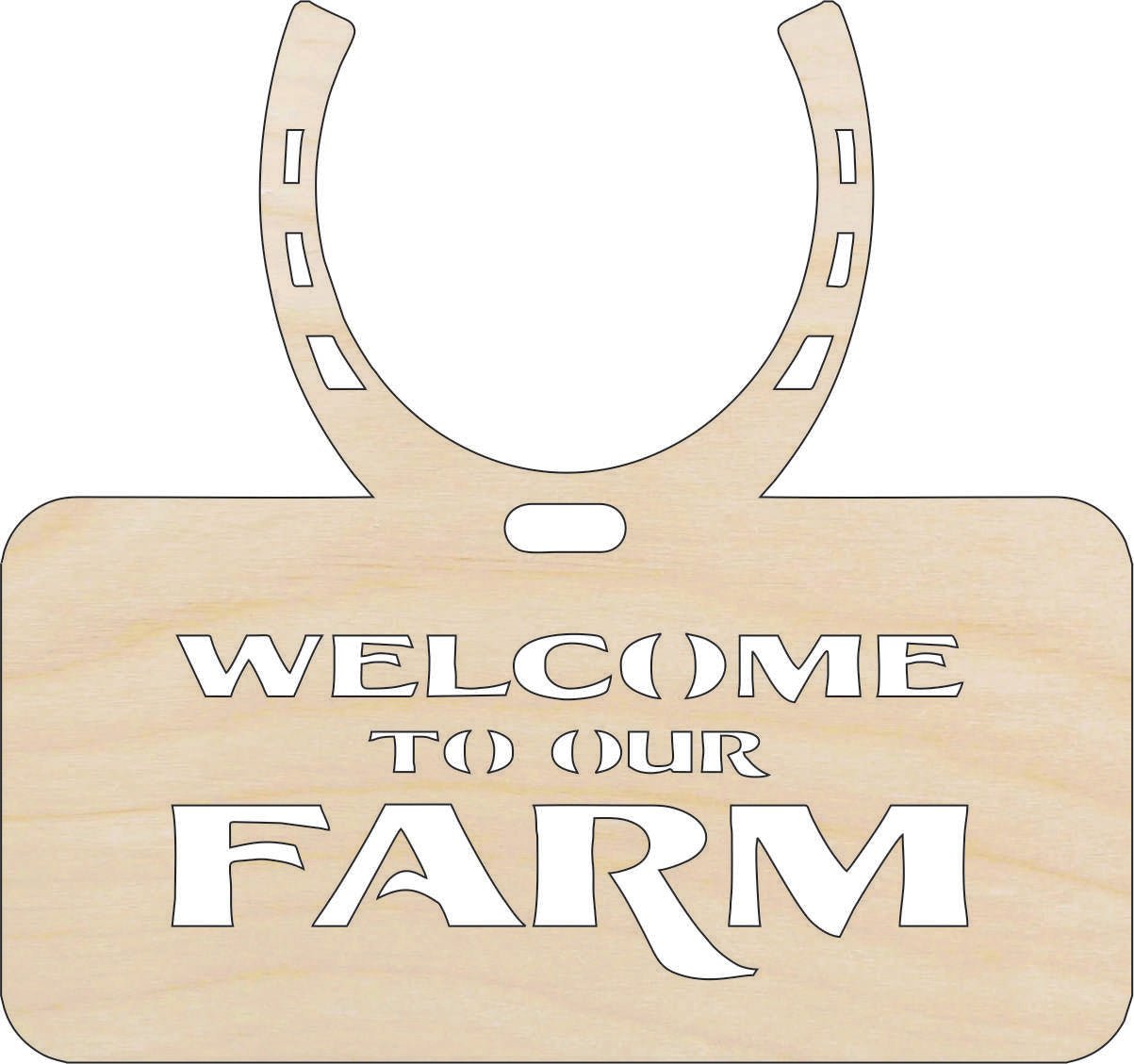 Farm Wood Craft Shape - Laser Cut Baltic Birch Unfinished DIY Wood Art Supplies SGN54 - The Wood Shape Store