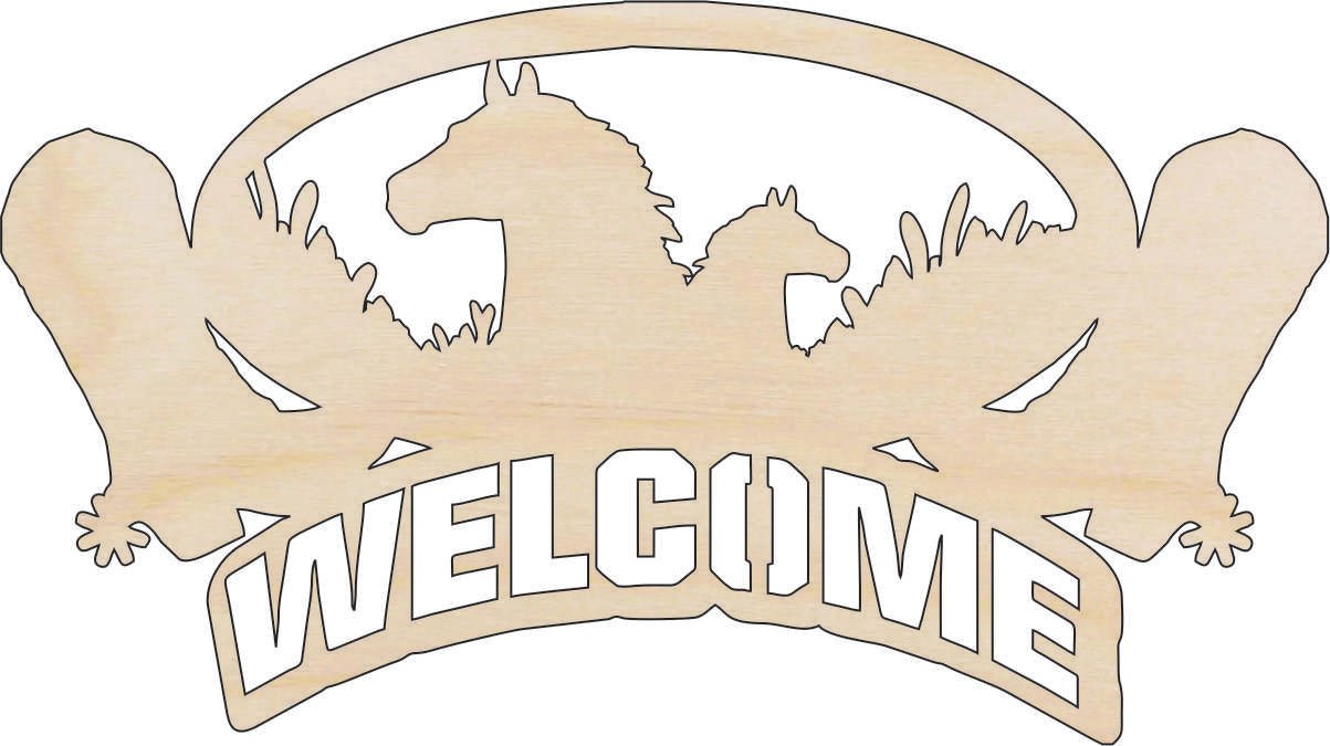 Horse Wood Craft Shape - Laser Cut Baltic Birch Unfinished DIY Wood Art Supplies SGN56 - The Wood Shape Store