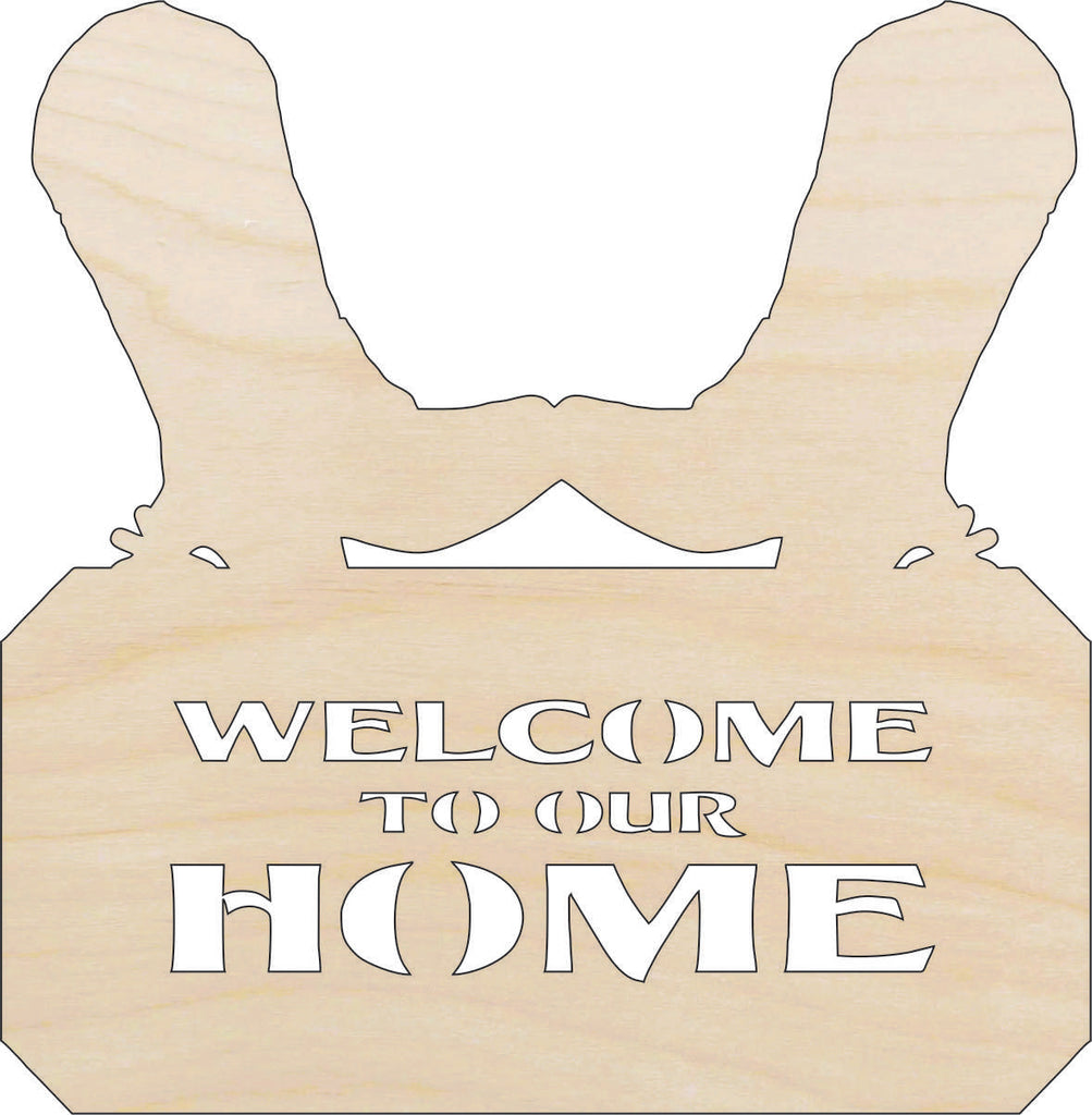 Sign Welcome Cowboy - Laser Cut Out Unfinished Wood Craft Shape SGN57
