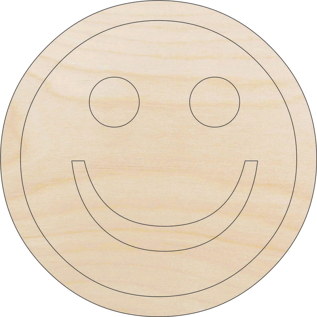 Happy Face - Laser Cut Wood Shape SGN6