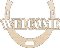 Horseshoe Wood Craft Shape - Laser Cut Baltic Birch Unfinished DIY Wood Art Supplies SGN72 - The Wood Shape Store